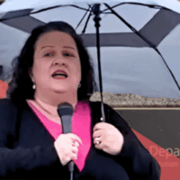 At a #StopDOLCuts rally May 28, 2025, NELP's Judy Conti spoke about the "basic human dignity of work." DOGE's attacks on federal agencies have meant the collapse of vital job training programs, as well as the termination of initiatives that fight discrimination and child and forced labor.