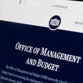 A close-up of the Office of Management and Budget webpage
